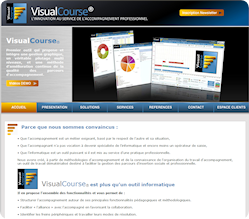 Entrez dans l'espace VisualCourse�, logiciel de gestion de parcours.